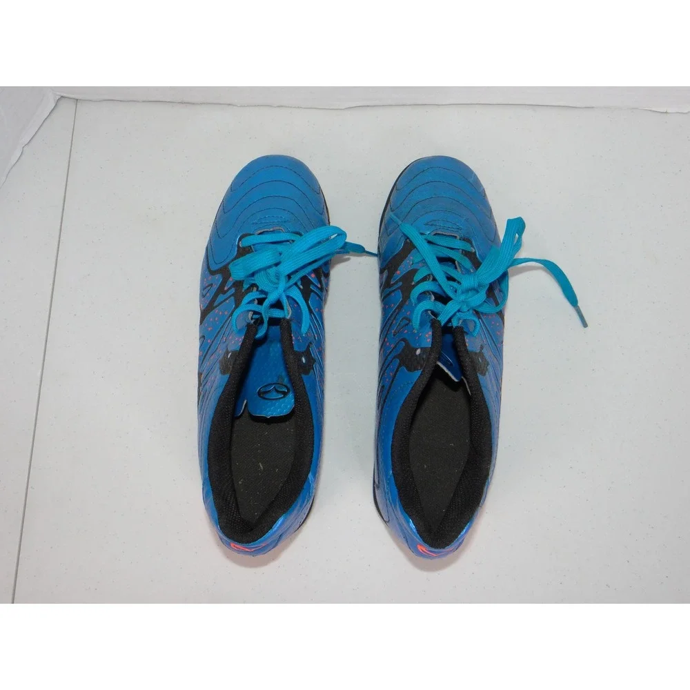 Tiebao S75523 Mens Indoor Soccer Cleats Blue Black Orange Size US 7 EUR 39